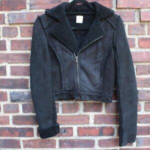 L'Agence Lambskin Shearling Luxury Moto Jacket